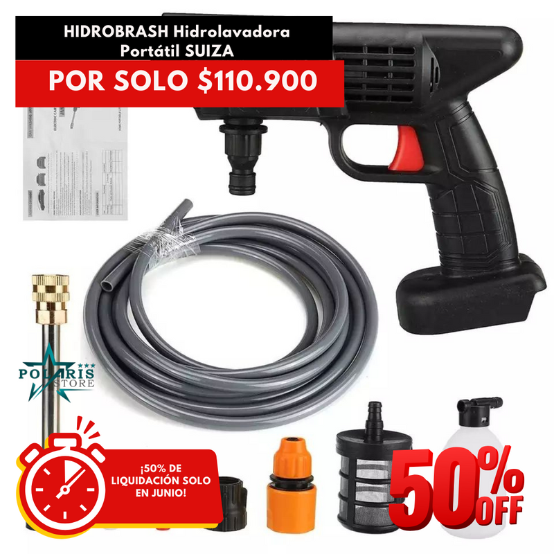 HIDROBRASH Hidrolavadora Portátil SUIZA - 50% OFF SOLO POR HOY