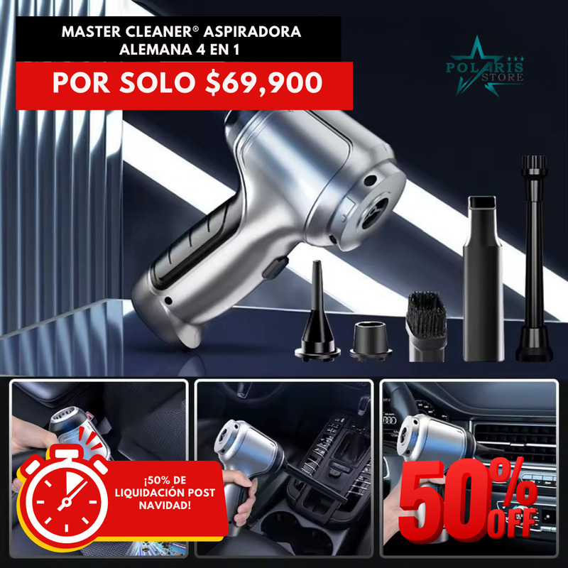 MASTER CLEANER® ASPIRADORA ALEMANA 4 EN 1 [ 50% OFF]