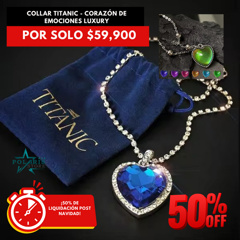 COLLAR TITANIC -  CORAZÓN DE EMOCIONES LUXURY