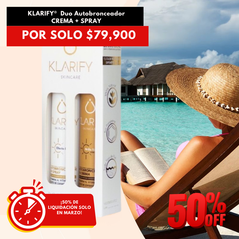 KLARIFY®  Duo Autobronceador CREMA + SPRAY (Bronceado perfecto)