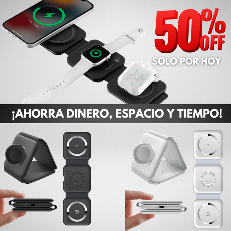 MACneto® Cargador plegable inalámbrico 3 en 1 BLACK FRIDAY 50% OFF