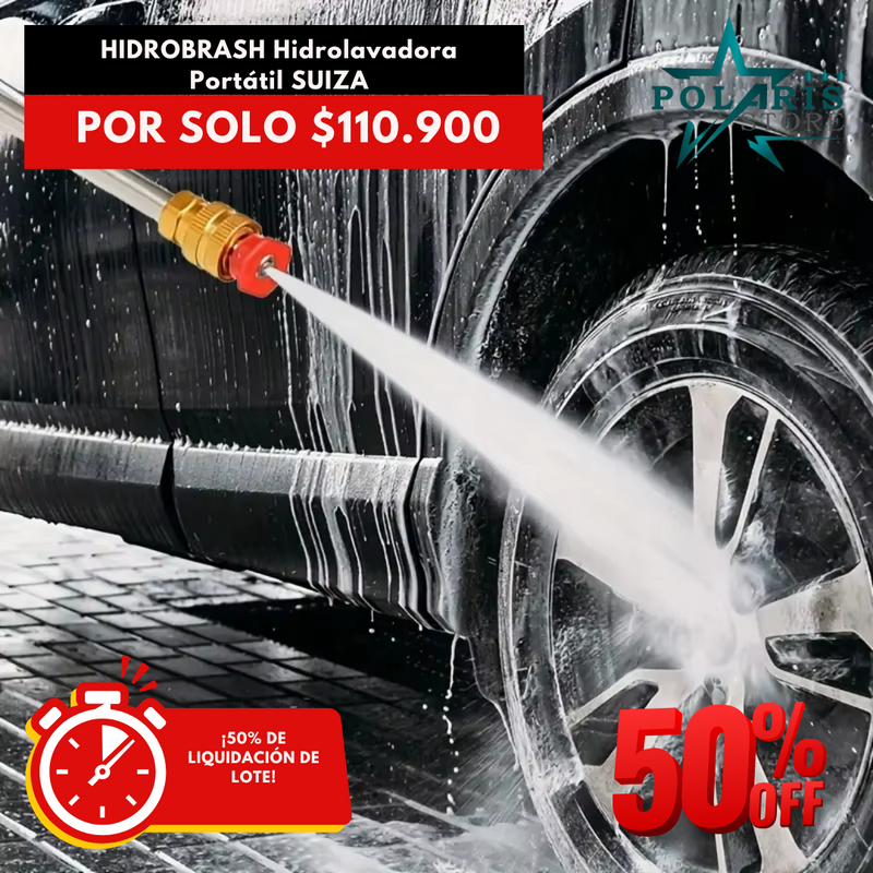 HIDROBRASH Hidrolavadora Portátil SUIZA - 50% OFF SOLO POR HOY
