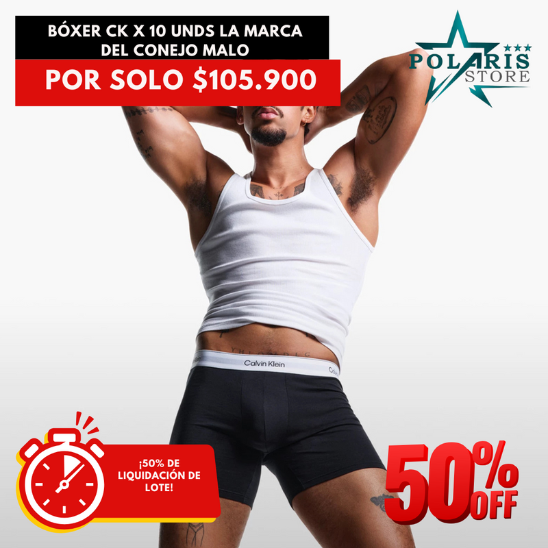 BÓXER CK X 10 UNDS LA MARCA DEL CONEJO MALO [50% OFF]