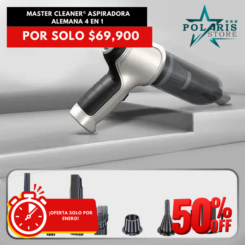 MASTER CLEANER® ASPIRADORA ALEMANA 4 EN 1 [ 50% OFF]