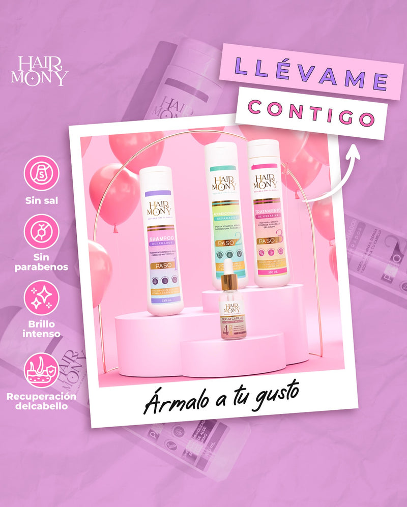 KIT RENOVACIÓN Y CUIDADO CAPILAR - HAIRMONY COMBO 50% OFF