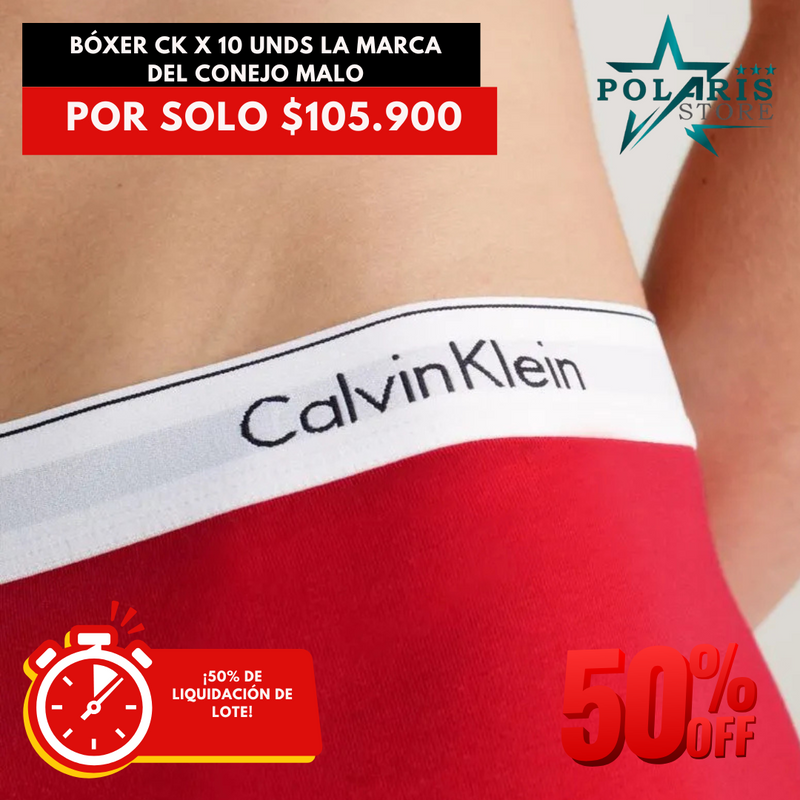 BÓXER CK X 10 UNDS LA MARCA DEL CONEJO MALO [50% OFF]