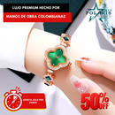 RELOJ DE ESMERALDA DE ORIGEN COLOMBIANO [REGALO ARETES DE ESMERALDA 50% OFF]