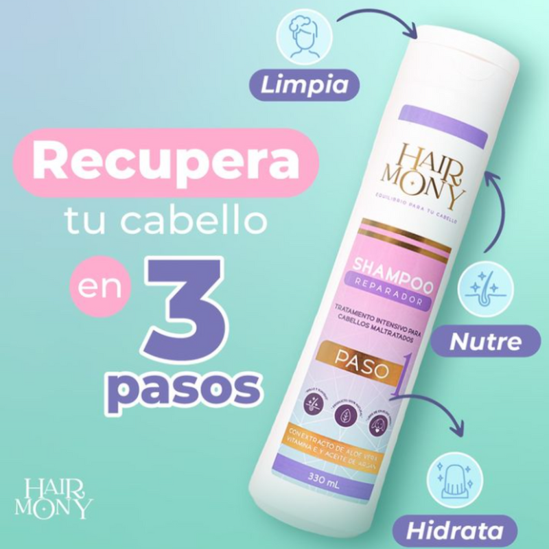 KIT RENOVACIÓN Y CUIDADO CAPILAR - HAIRMONY COMBO 50% OFF